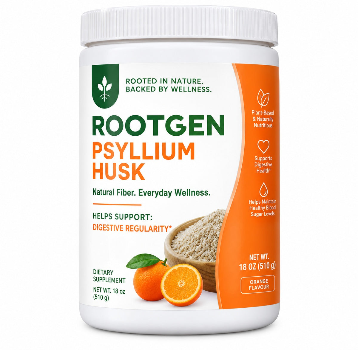 Psyllium Husk Powder – Orange Flavor